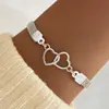 Novo conjunto de pulseiras com figura 8 infinito cravejado de diamantes, transfronteiriço europeu e americano, joias da moda em liga metálica simples retrô criativa, atacado