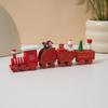 Adornos navideños de madera para trenes pequeños, diseño de escenas, adornos de escritorio, regalos navideños para niños, suministro en stock