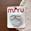 Estilo Coreano Azul Doce Laço Criança BB Clip Renda Bolinhas Franja Menina Presilha de Cabelo Fresco Acessórios de Cabelo