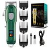 Cortadora de Cabello Metálica Transfronteriza Cortadora Eléctrica Recargable Cortadora Eléctrica Cabeza de Aceite Cortadora Profesional Eléctrica Pantalla Digital Peluquería Cortadora de Cabello Empuje