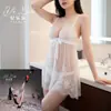 Yilele Lencería Sexy Pijamas Lindos y Sexys para Mujer Una Pieza Sin Costuras Pecho Pequeño Delgado Encaje Negro Camisón con Liguero