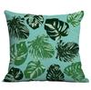 Cojín Impreso HD de Planta Verde Tropical Transfronterizo Nuevo para Amazon, Funda de Cojín para Sofá de Casa