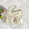 Mochila transparente estilo lazo japonés para mujer, adecuada para clases temáticas de anime y para ir al trabajo, gran capacidad, de hombro/bandolera/mochila