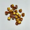 Contas Resina 8*10mm Cilíndricas Peroladas Vermelhas com Furo Grande para DIY em Acessórios de Sapato e Bolsa, Cadarços, Bolsas, Pulseiras e Componentes para Montagem de Contas