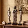 Estilo Campestre Americano Vintage Resina Creativo Figura de Hombre Negro Africano Decoración para Hogar de Diseñador Sala de Estar Escritorio Mesa de Café