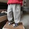 Pantalones Deportivos de Forro Polar Bordados con Diseño de Perro para Niños Invierno 2025 Nuevos Pantalones Deportivos de Forro Polar para Niños Pequeños y Niños