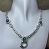 Cadena de Celebridad de Internet de Suministro en Vivo Nueva Calcedonia Natural de Hielo Alto Ramas Doradas y Hojas de Jade Hoja Nueva Cadena para Mujer