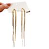 Brincos de Franja Banhados a Ouro Linha Sense de Alta Qualidade Exquisitos Leve Luxo Tendência da Coreia do Sul Brincos Elegantes Estilo Frio