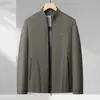 Jaqueta best-seller transfronteiriça para homens, nova jaqueta corta-vento anti-rugas para primavera e outono, estilo business casual, com gola alta