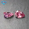 Piedras Preciosas Huagang Moissanita rosa en forma de pera piedra suelta para caras de anillo, moissanita en forma de lágrima piedra principal suelta al por mayor