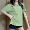 Camiseta de Manga Corta para Mujer 2024 Verano Color Caramelo Estampada Holgada Cuello Redondo Estudiantes Femeninas Versátil Mejores Amigas Tops Exportación