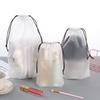Bolsa de plástico para embalaje de ropa, bolsa de viaje para guardar zapatos, bolsa con cordón esmerilado, bolsa con cordón, bolsa de ropa transparente de PE, fabricante