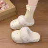 Nuevos zapatos de algodón para mujer, pantuflas de algodón que aumentan la altura, versátiles y elegantes para usar en exteriores, de suela gruesa, sencillos y cómodos, de moda para otoño e invierno 2026