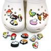 Sapatos novos da caverna acessórios do sapato do sapato da flor da flor fivela bonito dos desenhos animados sushi coelho panda DIY decoração do sapato fivela da flor
