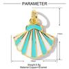 Estilo Europeo y Americano Estrella de Mar Goteo de Aceite Color Degradado Concha DIY Colgante de Cobre Collar Aretes de Concha de Corazón para Mujer Accesorios de Joyería