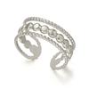 Anillo Transfronterizo Nuevo Geometría Irregular Acero Inoxidable Anillo Abierto para Mujer Chapado en Oro No se Desvanece Fácilmente Anillo Cruzado