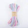 Cuerda de algodón con núcleo de color degradado de 3 mm, cuerda para pulsera de joyería, cuerda trenzada a mano para manualidades, cuerda redonda tejida, estante para trepar gatos, venta directa