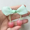 Tule Verde Cuentas de Cereza Lazo Accesorios Pasador Funda para Teléfono Calcetines Bolsa Accesorios de Ropa Atuendo de Muñeca