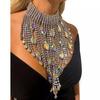 Collar de gota de agua con borlas largas exageradas transfronterizas de Europa y Estados Unidos, accesorios de joyería de lujo de moda para damas, para fiestas en discotecas