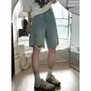 Shorts de mezclilla rotos para mujer, estilo delgado de verano, para chicas de talla grande, de cintura alta, holgados, adelgazantes, de pierna ancha recta, shorts de longitud media de moda