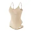 Ropa interior moldeadora de talla grande transfronteriza, body tipo camisola con control de abdomen, pantis tipo tanga, body de una pieza de talla grande con diseño hueco ajustado que revela la parte trasera y reduce la cintura