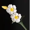 Cerámica Artificial Hecha a Mano Flores de Narciso Amasadas a Mano Decoración del Hogar Adornos Florales para Sala de Estar y Restaurante Ramo de Flores Artificiales