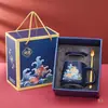 Set de Regalo Empresarial, Taza de Café, Taza, Recuerdo, Pequeño Regalo Práctico, Taza Térmica Constante, Taza de Carpa Koi