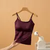 6631 Estilo Nuevo Primavera y Verano Seda de Hielo Estilo Delgado Ropa Interior Sin Costuras Espalda Hermosa Tirantes Ropa Exterior Chaleco Base Todo en Uno con Almohadilla en el Pecho