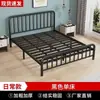 Cama matrimonial de hierro forjado estilo europeo de 1.8 m para uso doméstico, viviendas de alquiler, cama económica reforzada y engrosada de 1 m, cama infantil de 1.5 m para dormitorio