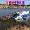 Guangdong jacinto de agua barca de pesca superficie del río plantas acuáticas maquinaria de cosecha equipo mecanizado pequeño semi-automático barca de pesca de hierba
