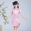 Cheongsam de Niña Verano Nuevo Estilo Retro Vestido de Princesa Mejorado Estilo Chino Traje Tang para Niños Vestido para Bebé Niña