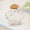 Origami de estrela feito à mão de alta aparência em cores de macaron, garrafa da sorte de estrela de cinco pontas feminina estilo ins, presente
