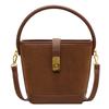 Bolsos Pequeños de Moda para Mujer de Este Año, Versátiles para Otoño, Bolso Cruzado Retro de Moda Nuevo 2026, Bolso de Mano Mate, Bolso Cubo