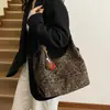 Bolso Tote de Gran Capacidad de Nicho Transfronterizo 2026 Nuevo Otoño Retro Estampado de Leopardo Bolso de Hombro Cruzado Elegante Bolso para Mujer