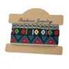 Set de 3 Piezas Venta Caliente Transfronteriza Cuerda de Mano Étnica Bohemia Retro Pulsera Tejida Colorida de Nepal Joyería