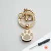 Nuevos Accesorios para Llavero de Pata de Oso con Pedrería Herrajes Metálicos Anillo de Diamante Regalos Creativos Personalizados Colgante para Llavero de Coche