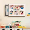 Caja Eléctrica Decorativa de Pintura de Dibujos Animados Anime Shin-Chan Sin Taladro Cubierta de Caja Eléctrica Pintura Colgante Pintura de Restaurante