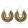 Pendientes Retro Europeos y Americanos con Borlas en Forma de U para Mujer ebay Estilo Étnico Pieza Redonda Media Luna Hueca Pendientes Largos Colgantes de Oreja