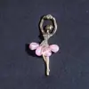Pingente de Menina Dançarina de Balé de Cristal em Liga Acessórios DIY Capa de Celular Adesivo de Beleza Acessórios com Pingente de Diamante