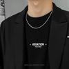 Colar de Aço Titânio Masculino Estilo Coreano Simples Estilo Ins Colar Osso de Cobra Versátil Rua Hip-hop Tendência Legal Estilo Básico Sem Desbotamento
