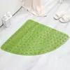 Formato de leque, sem cantos cegos, tipo massagem, hotel, simples, cor sólida, banheiro, tapete antiderrapante, box de chuveiro, tapete de pés, higiene, massagem, antiderrapante