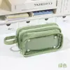 Estuche para Lápices Transparente Desmontable de Gran Capacidad Multicapa Bolsa de Papelería Multifuncional de Alta Apariencia Para Estudiantes de Primaria y Secundaria Almacenamiento Al Por Mayor