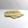 Fabricantes producen posavasos desechables de papel de algodón absorbente con impresión a color a doble cara, posavasos de papel publicitarios para hoteles