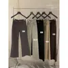 Jeans Slimming Reto de Cintura Alta com Leve Flare para Mulheres - Chá Verde Limão 2026 Outono Estilo Coreano Simples Versátil