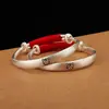 Plata Pura 9999 Pulsera de Plata para Niños Pulsera de Plata Esterlina en Pareja Pulsera Sólida de Plata para Niños Bebé Joyería de Plata Regalo de un Mes