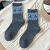 Calcetines de Lana de Media Pantorrilla Otoño e Invierno Estilo Retro de Lunares Lazo Hogar Casual Cálido Almacenamiento de Calor y Absorción de Sudor Calcetines Cálidos de Invierno