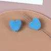 Contas de Pelúcia Coloridas em Formato de Coração Pequeno com Furo Reto de 11mm para Correntes de Celular, Pulseiras e Acessórios DIY para Mulheres
