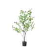 Planta Artificial Grande Nórdica de Interior Árbol Campanilla Japonesa Árbol Falso Planta en Maceta Decoración para Ventana de Casa de Huéspedes Planta Verde Falsa