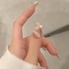 Uñas Postizas Manicura Perla Tridimensional Estilo Deseo Puro Largo Acabado Parche Armadura de Hada Suave para Usar Manicura Nupcial