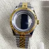 Caixa de anel de dentição Log com pulseira modificação acessórios de relógio caixa de aço inoxidável adequada para movimento NH35/NH36